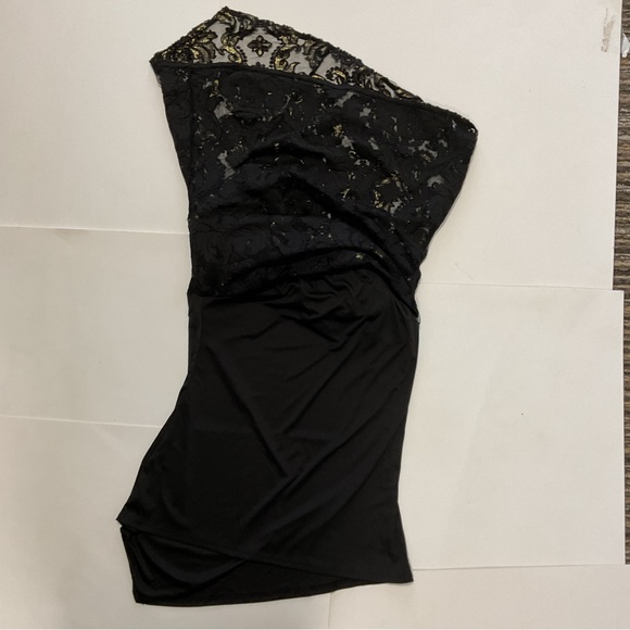 Alfani Velvet-Burnout Side-Tie Top Black Gold Glitter Wild Modern Animal… - Picture 8 of 8